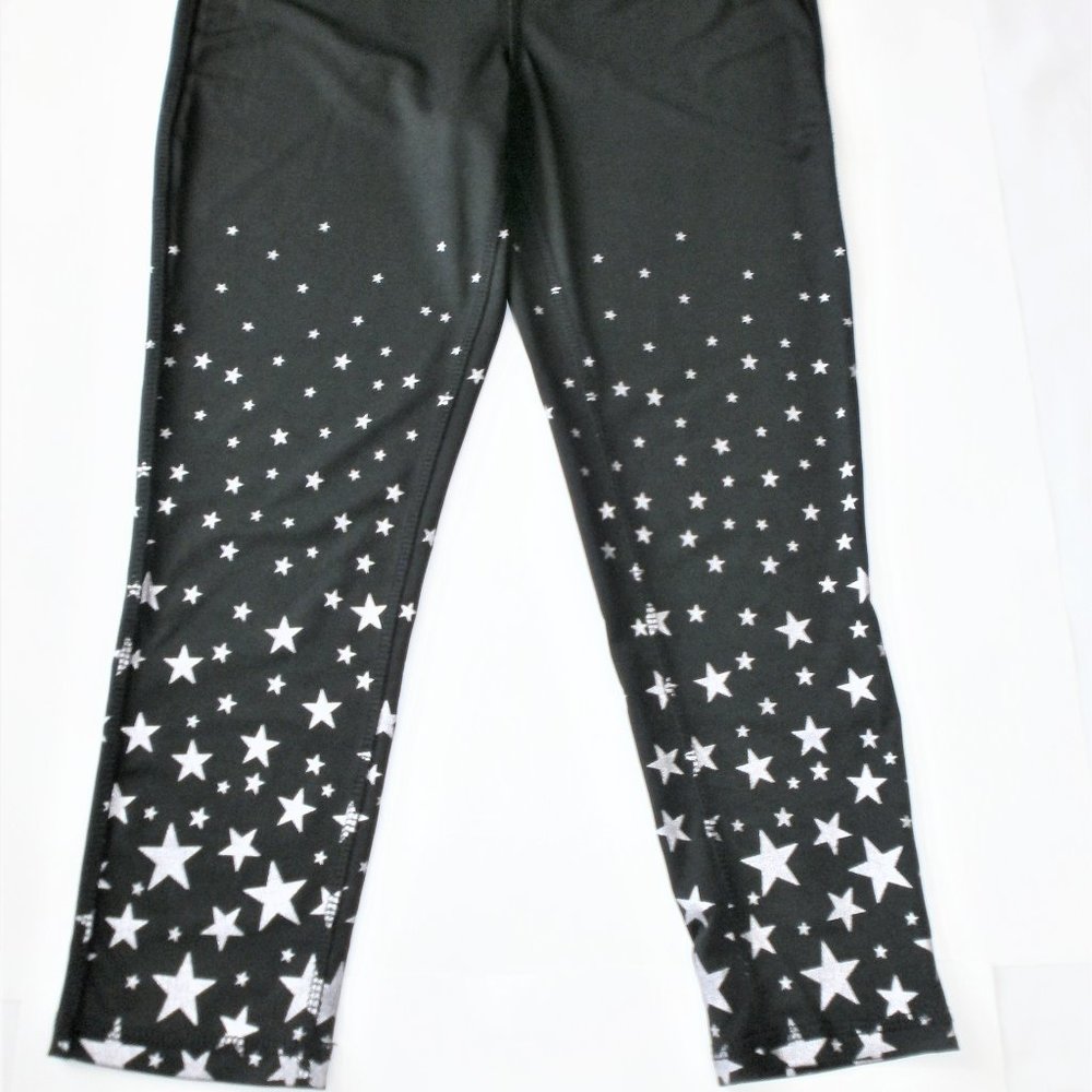 Cascade Blue Women Crop Legging Blk & Stars 20" S